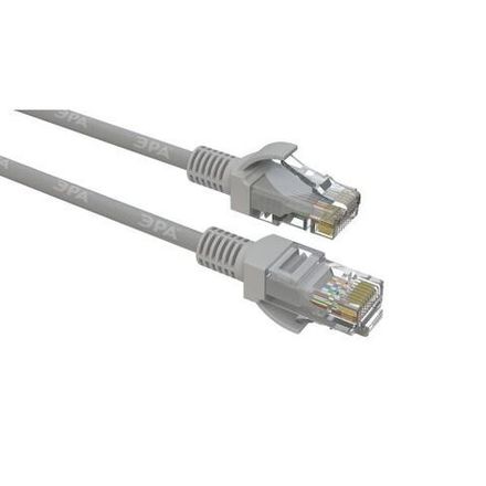 Патч-корд кат.5E U/UTP CU PC-3U 3м сер. Эра Б0051412