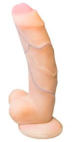 Фаллоимитатор REAL Standard на присоске с мошонкой (Цвет: телесный)