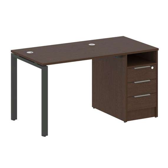 Метал Систем Рабочая станция с тумбой на П-образном м/к БП.РС-СТП-1.1