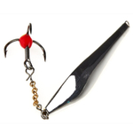 Блесна вертикальная зимняя Lucky John DOUBLE BLADE с цепочкой и тройником (65мм, 11гр)