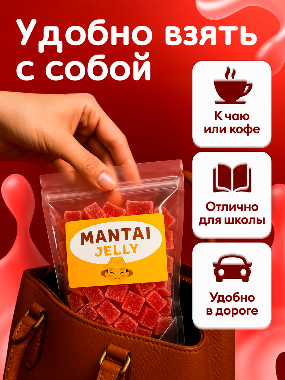 Конфеты желейные, вишня