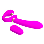 Лиловый безремневой вибрострапон с функцией электростимуляции Pretty Love Thunderbird BW-022068W