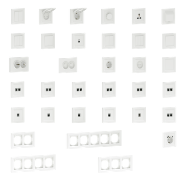 Рамка 2-я,  Wave матовый белый,  серия A07