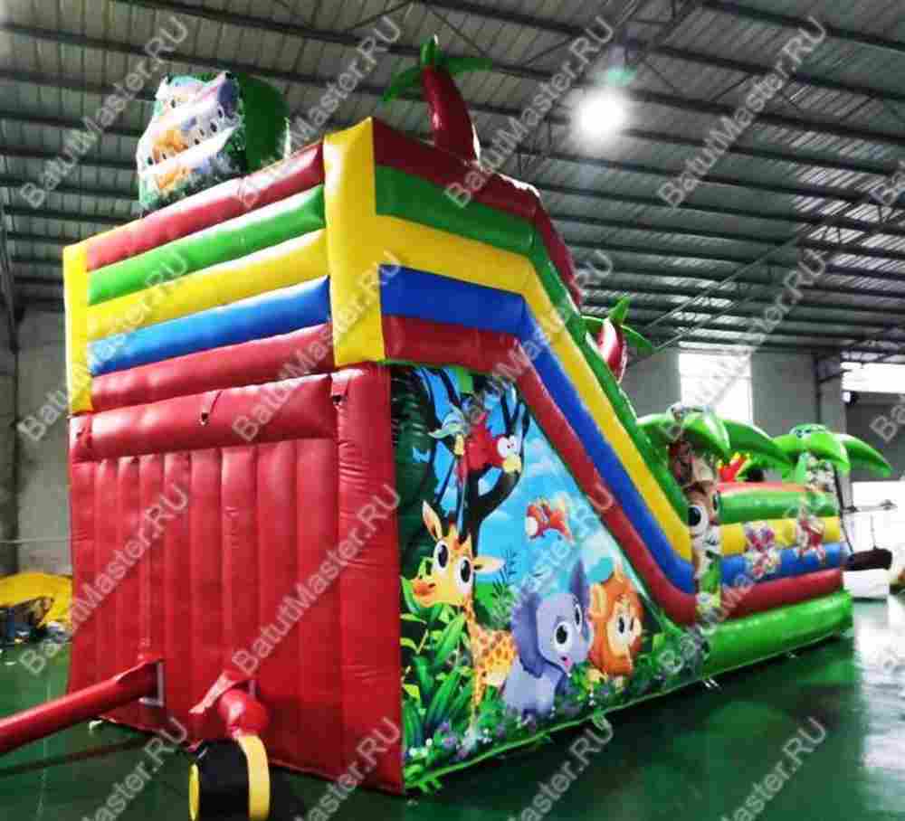 Коммерческий надувной батут "Мир сафари 2", 8*4*5 м