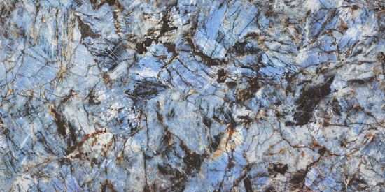 Стол "АСТИ" 140-220, керамика Lemurian Blue глянцевый , опоры черный муар