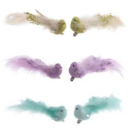 GAEM Изделие декоративное "Птичка", L11 W5 H4,5 см, 6в.