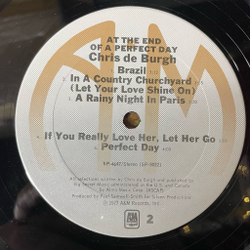 Винтажная виниловая пластинка LP Chris de Burgh At The End Of A Perfect Day (Canada 1977)