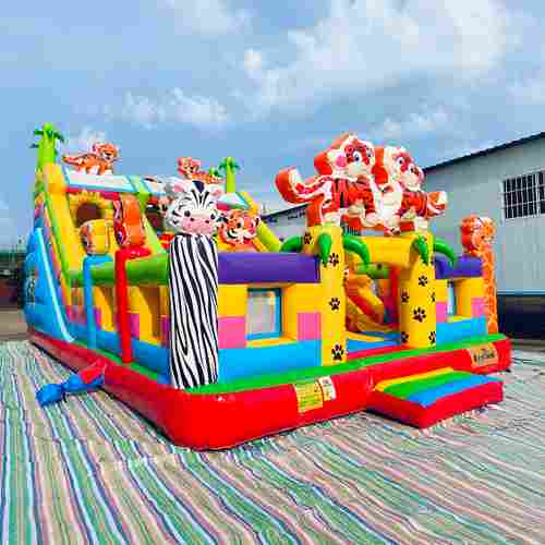 Коммерческий надувной батут «Тигриная страна 3», 10*6*5,5 м