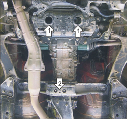 Усиленная защита Motodor кпп. 5 мм, алюминий. для Subaru Forester 2008-2013 арт.32209