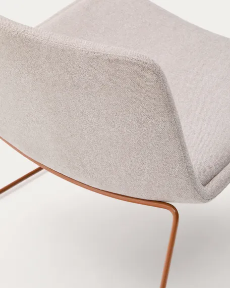 Zahara Стул со стальными ножками полиэстер бежевый