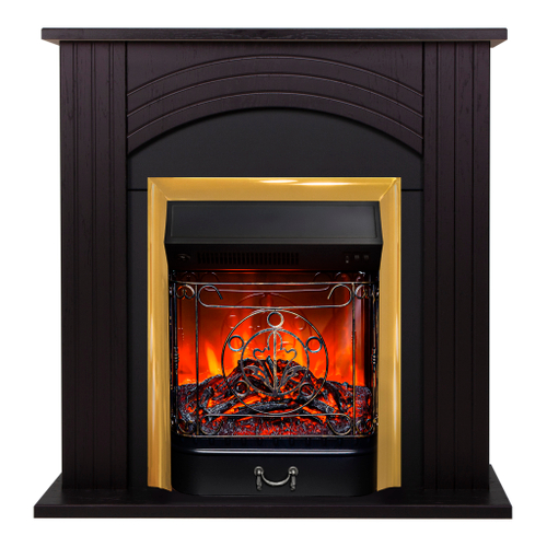 Каминокомплект Real Flame Hanna STD DN с очагом Majestic Lux Brass