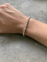 браслет с серебряными шариками 5 мм