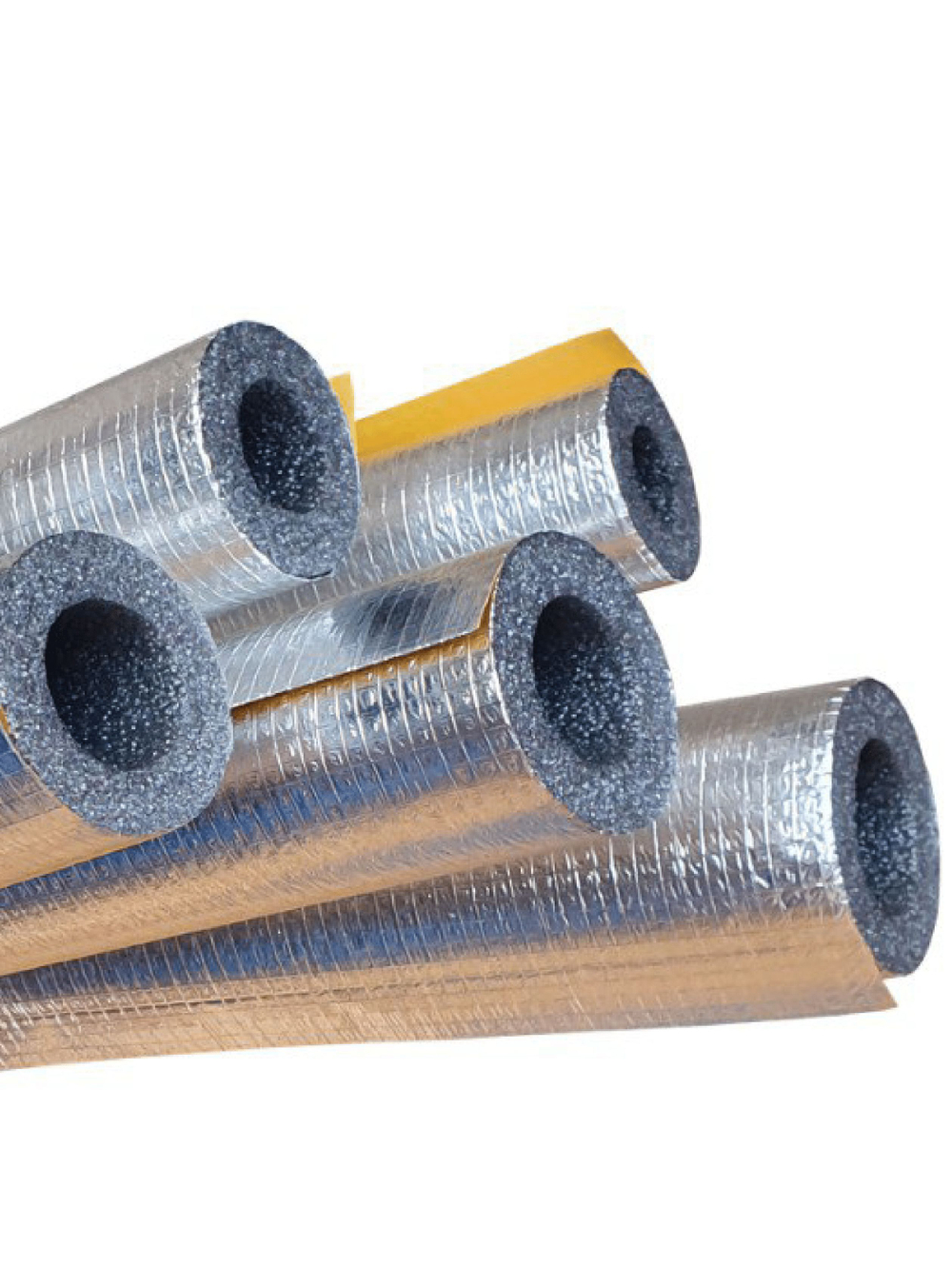 Трубная изоляция 42, утеплитель для труб 13 мм из вспененного полиэтилена, с защитным покрытием из алюминиевой фольги, армированной стеклосеткой, теплоизоляция