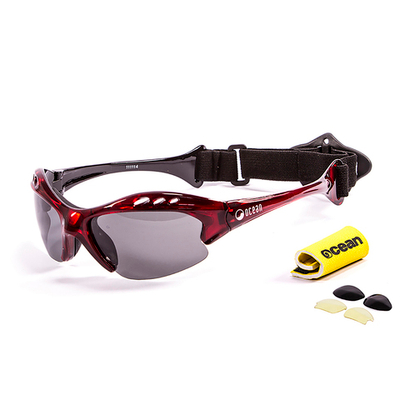 Спортивные очки OCEAN Mauricio Transparent Red / Grey Polarized lenses