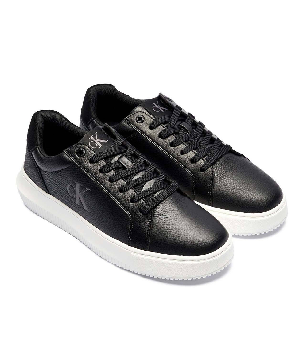 Кожаные кроссовки Calvin Klein Jeans - черный(YM0YM01253)