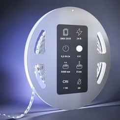 Светодиодная лента Ультра 24В 2835 9,6Вт/м 6000К 5м IP 20 201041 Led Strip 201041