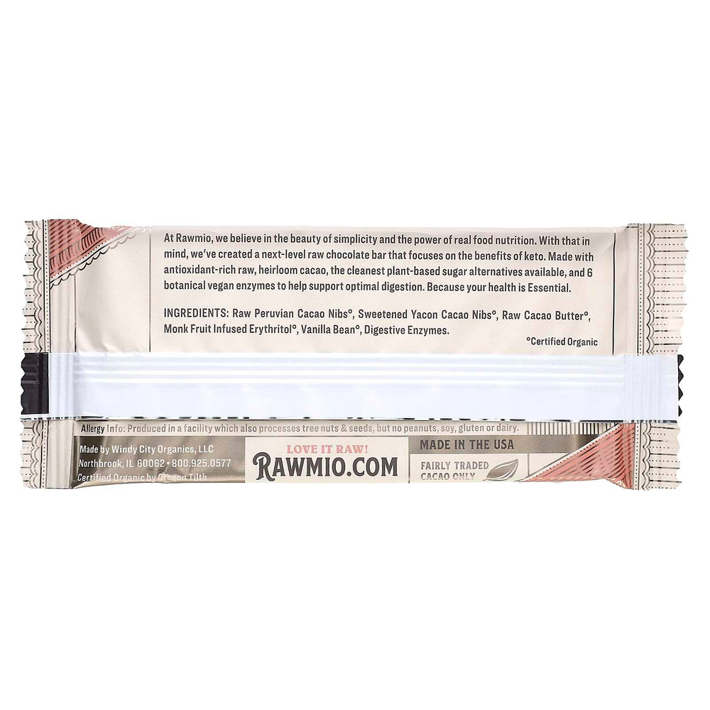 Rawmio, Essential Bar, органический необработанный шоколад, 72% какао, кето, 30 г (1,1 унции)