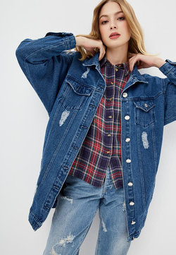 LIGVIANNI Джинсовая куртка Denim Jacket Shut Up And Kiss Me