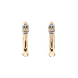 "Белт"  серьги в золотом покрытии из коллекции "Классика" от Jenavi с замком конго