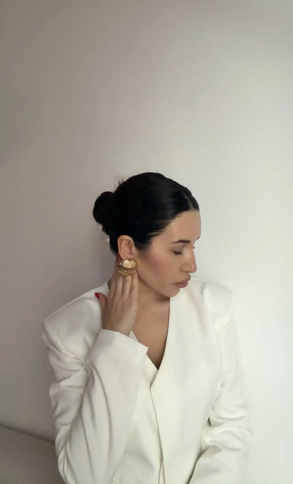 Серьги Луна, Золотые