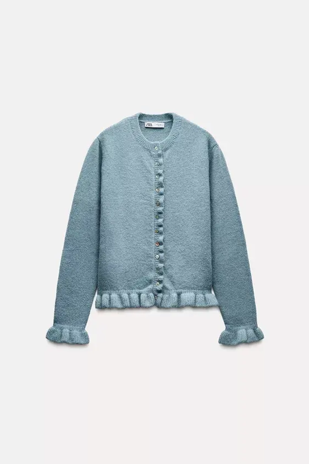 Zara blue cardigan shop