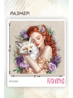 Термонаклейка на одежду, термопринт Девушка Лиса