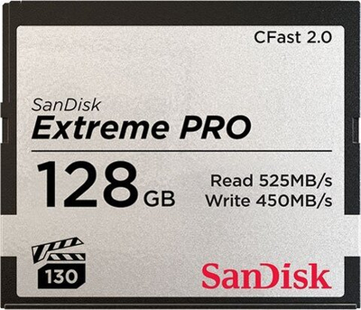 Карта памяти SanDisk Extreme Pro CFast 2.0 128GB, R/W 525/450 МБ/с