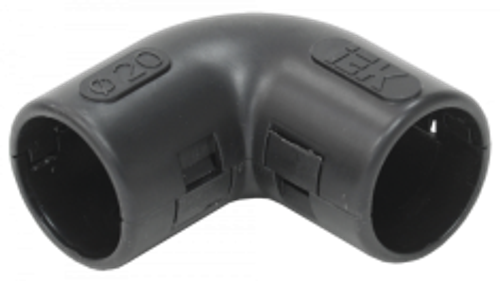 Поворот открывающийся на 90град CI20G черный (5шт/компл) IEK