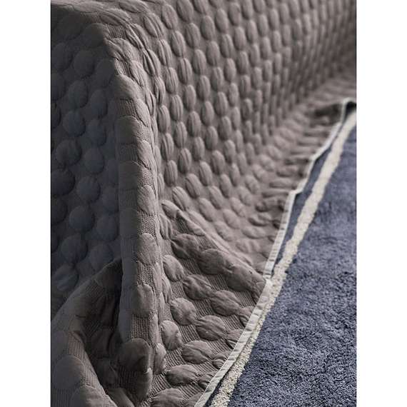 Покрывало стеганое solid dots серого цвета из коллекции essential, 230х250 см