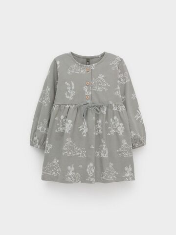 платье  для девочки  КР 5906/лесной туман,обитатели леса к579