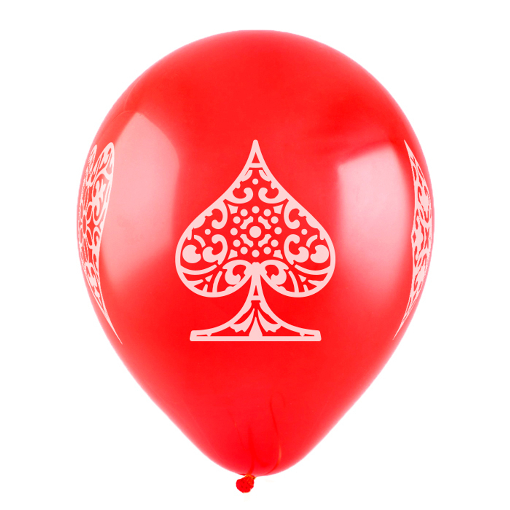 Воздушный шар с гелием, 1шт., М12/30см, Веселуха "С Днем Рождения! Казино"