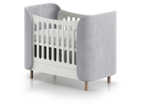 Кроватка KIDI Soft mini cпальное место 60*120 см антивандальная ткань (серый)