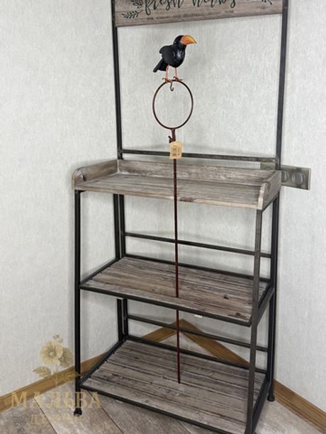 Кормушка на штекере "Ворона" 14,5x22xH33,5 см + 110 см штекер