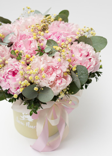 Коробочка пионы М #8