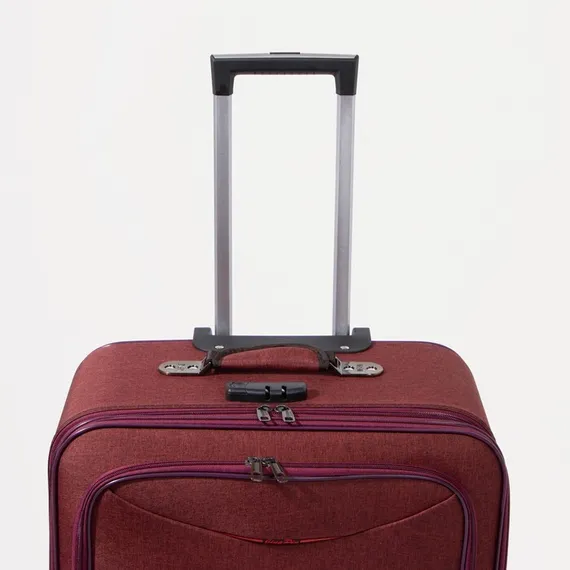 Чемодан большой 28&quot;, отдел на молнии, 2 наружных кармана, кодовый замок, цвет красный