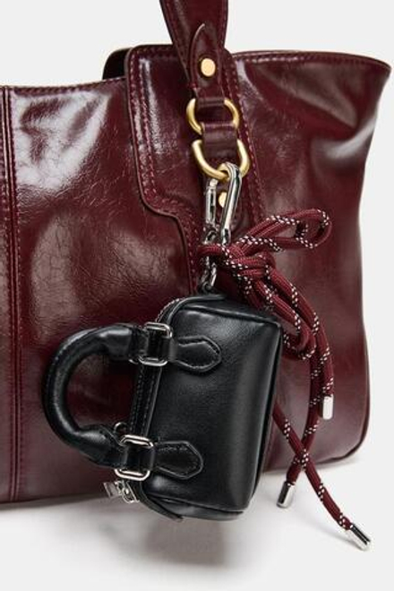 ZARA МИНИ-СУМКА CITY CHARM, ЧЕРНЫЙ