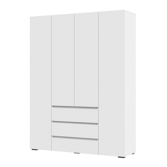 ХЕЛЕН ШК 05 Шкаф четырехстворчатый с ящикамиФасад БЕЛЫЙ/Корпус БЕЛЫЙ