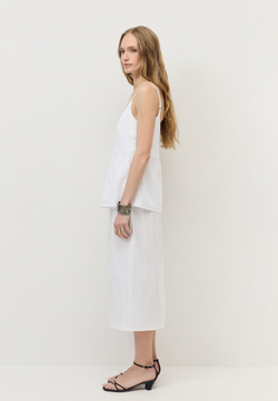 Юбка на резинке из фактурного хлопка