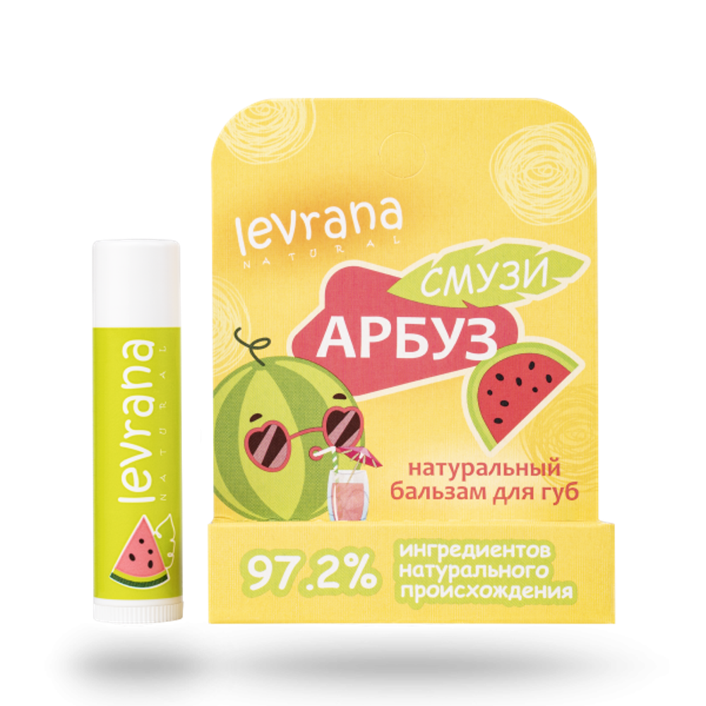 Бальзам для губ с пчелиным воском "Арбуз" 4,25г (Levrana)