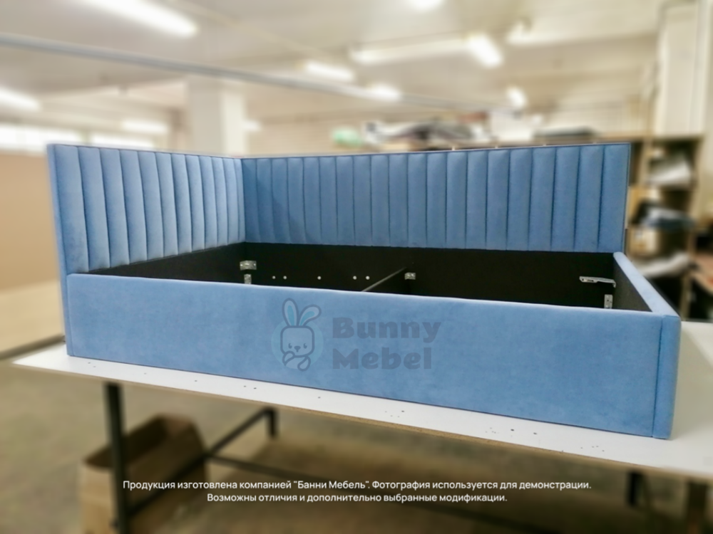 Кровать Викки (Г-образная) с окантовкой ДВП