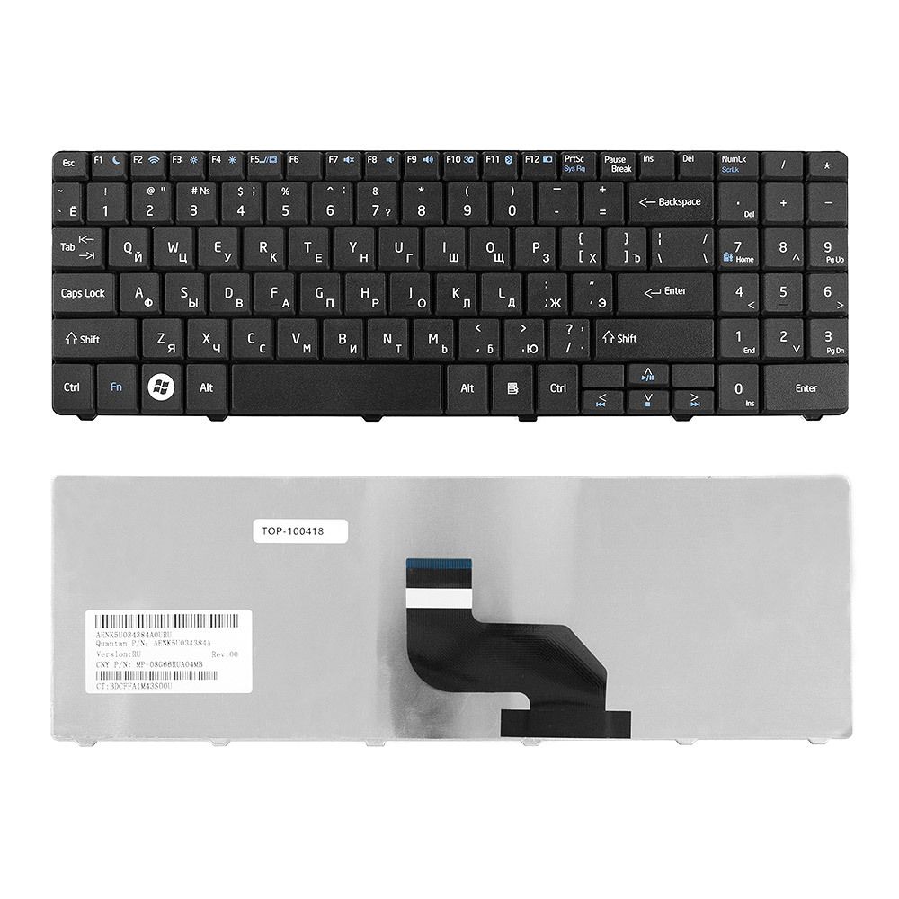 Клавиатура для ноутбука MSI A6400, CR640, CX640, DNS (без рамки)