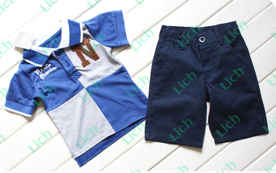 Костюм детский из футболки-поло и шорт