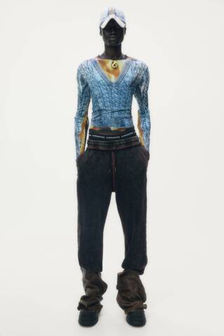 H&M - Glenn Martens Спортивные брюки с принтом, темно-коричневый