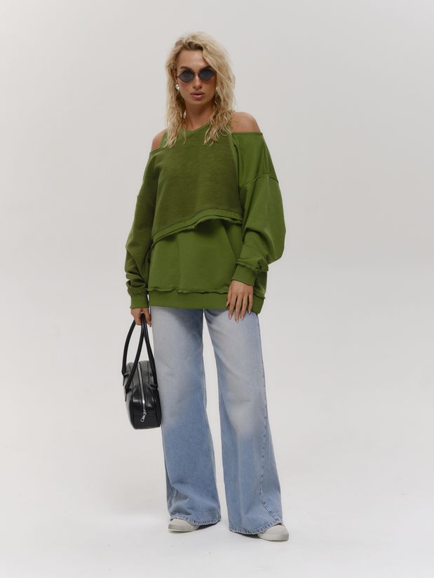 Свитшот двойной, хаки