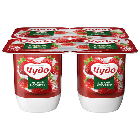 Йогурт Чудо клубника-земляника 2,5 % 115 гр