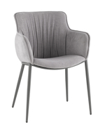 Стул Твигги шенилл серый каркас серый