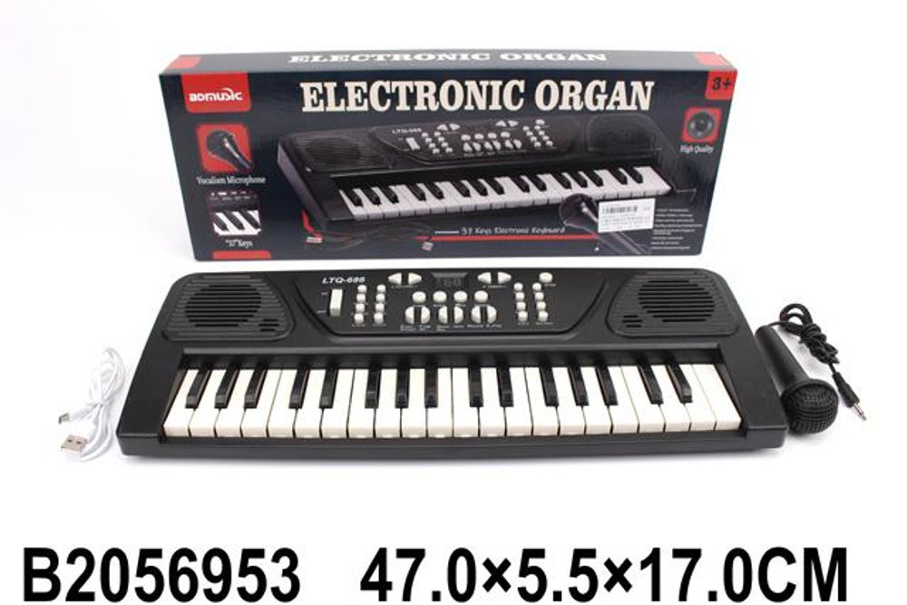 Синтезатор на бат. с микрофоном, коробка LTQ-686