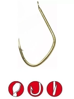 Крючок рыболовный BKS-2210G №14, 0,12mm - 45cm упк по 10шт