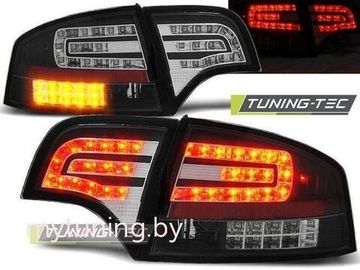 Задние фонари Audi A4 B7 sedan black led