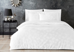 Постельное белье 2 спальное евро Tivolyo Home Celestia кремовое